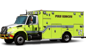 Fire Rescue ambulance - no background