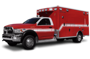 Red ambulance - no background
