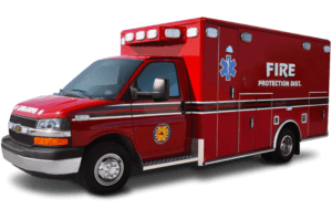 Fire Protection Dist. ambulance - no background