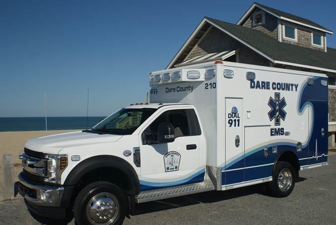 Side of Dare County ambulance