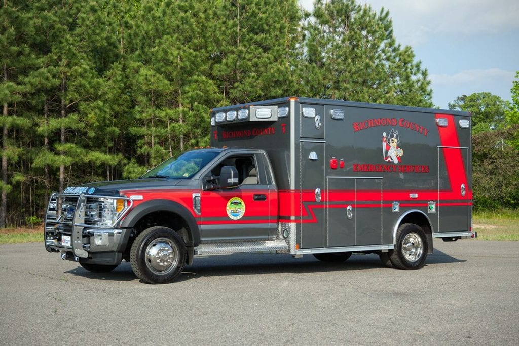 Richmond County Emergency Services ambulance - side view
