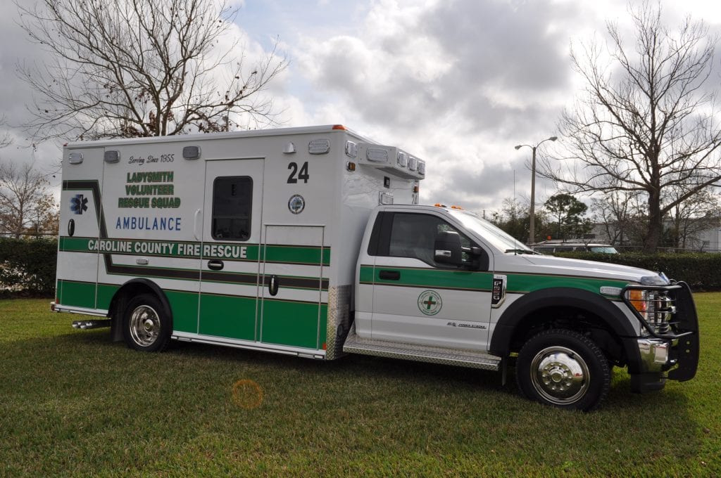 Side of Caroline County Fire Rescue ambulance