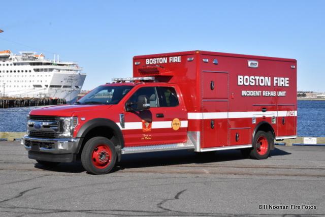 Side of Boston Fire Incident Rehab Unit ambulance