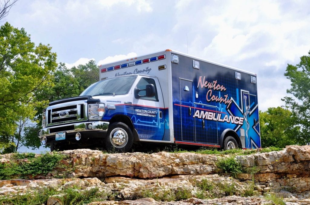 Side of Newton County ambulance
