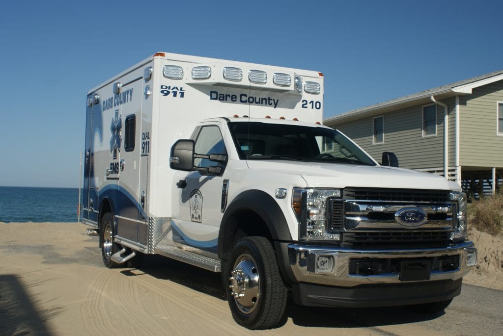Front of Dare County ambulance