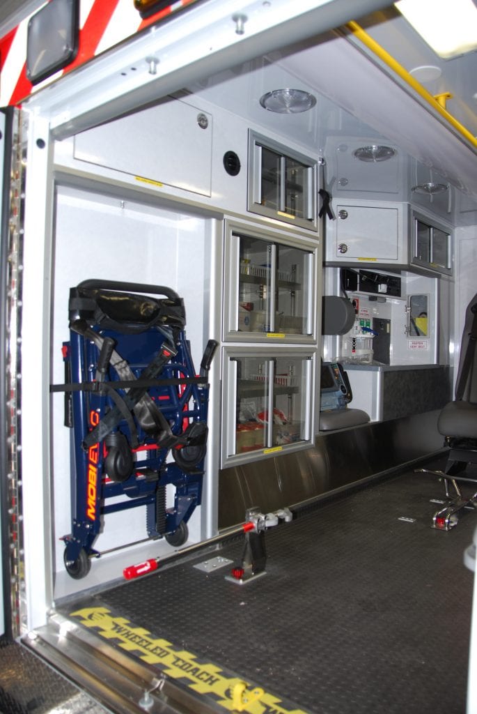 Inside view of Elk City Fire Department ambulance