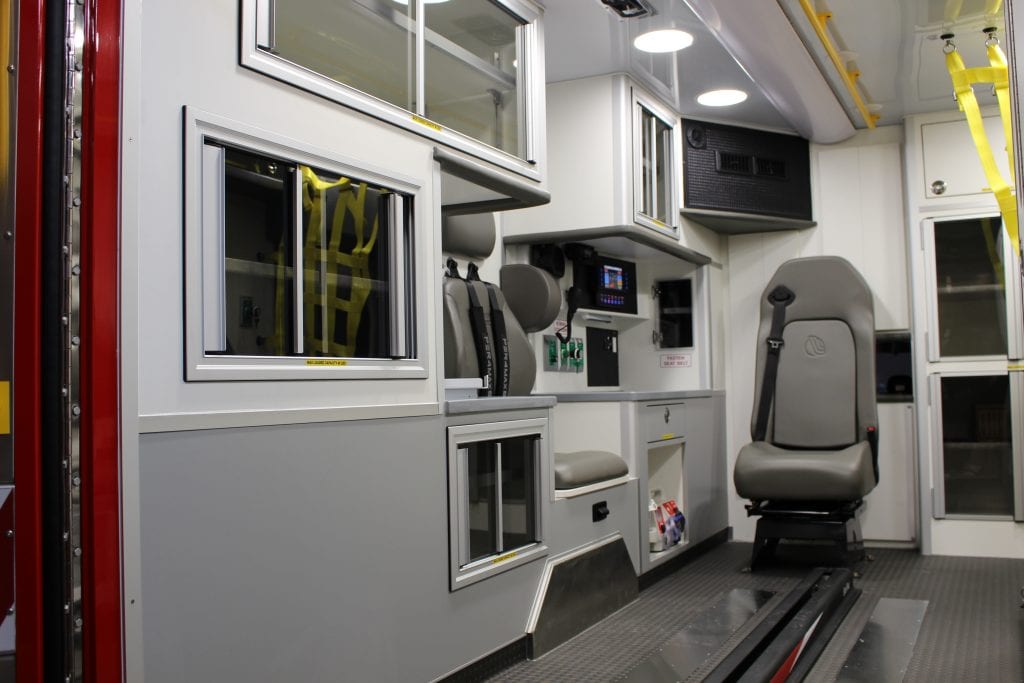 Inside of ambulance