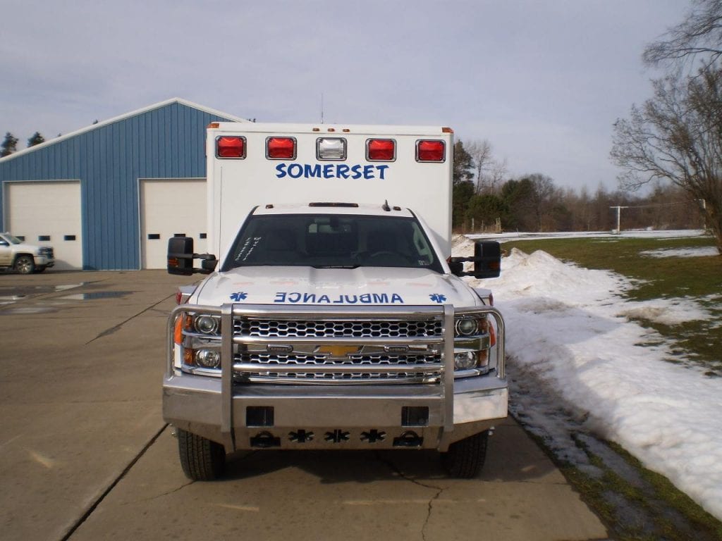 Somerset ambulance - front view