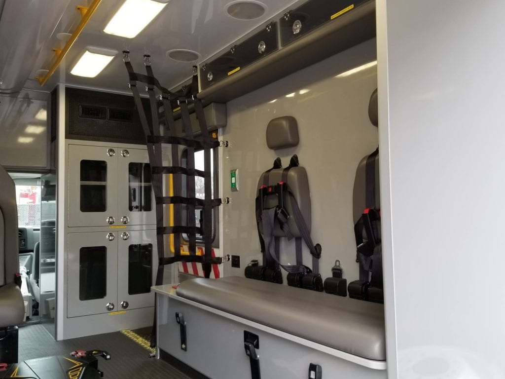Inside of Forestview ambulance