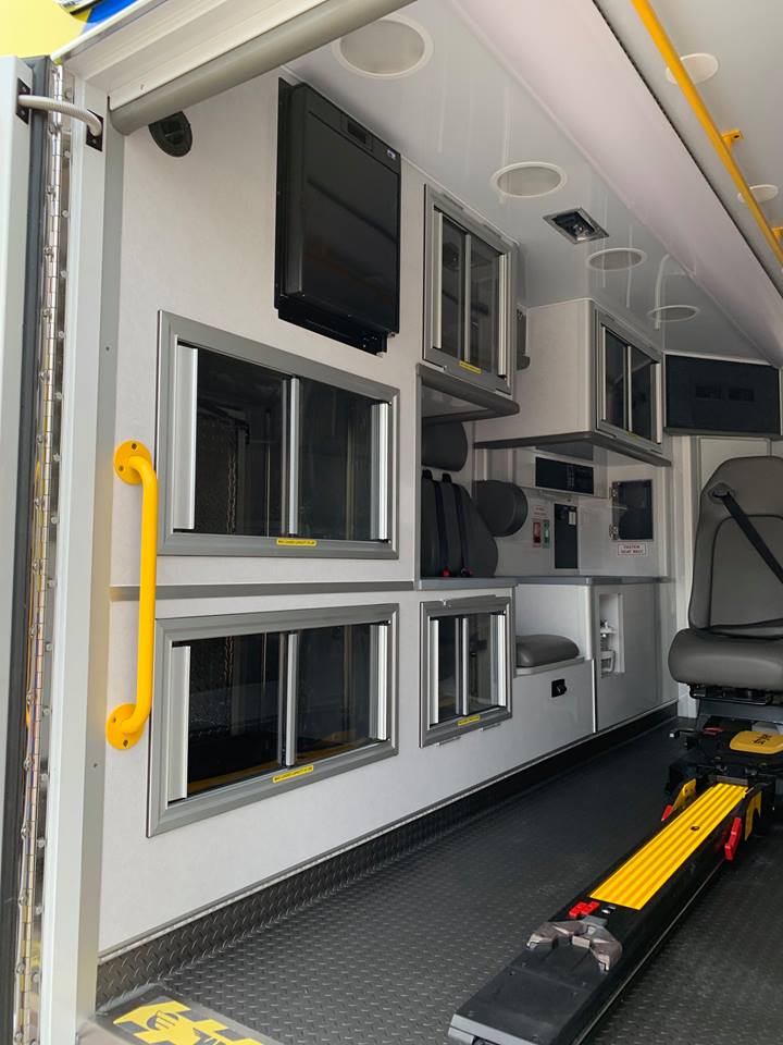 Inside Emergency Medical Services ambulance